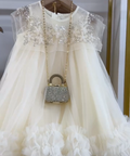 Children's Dress with Floral Collar
