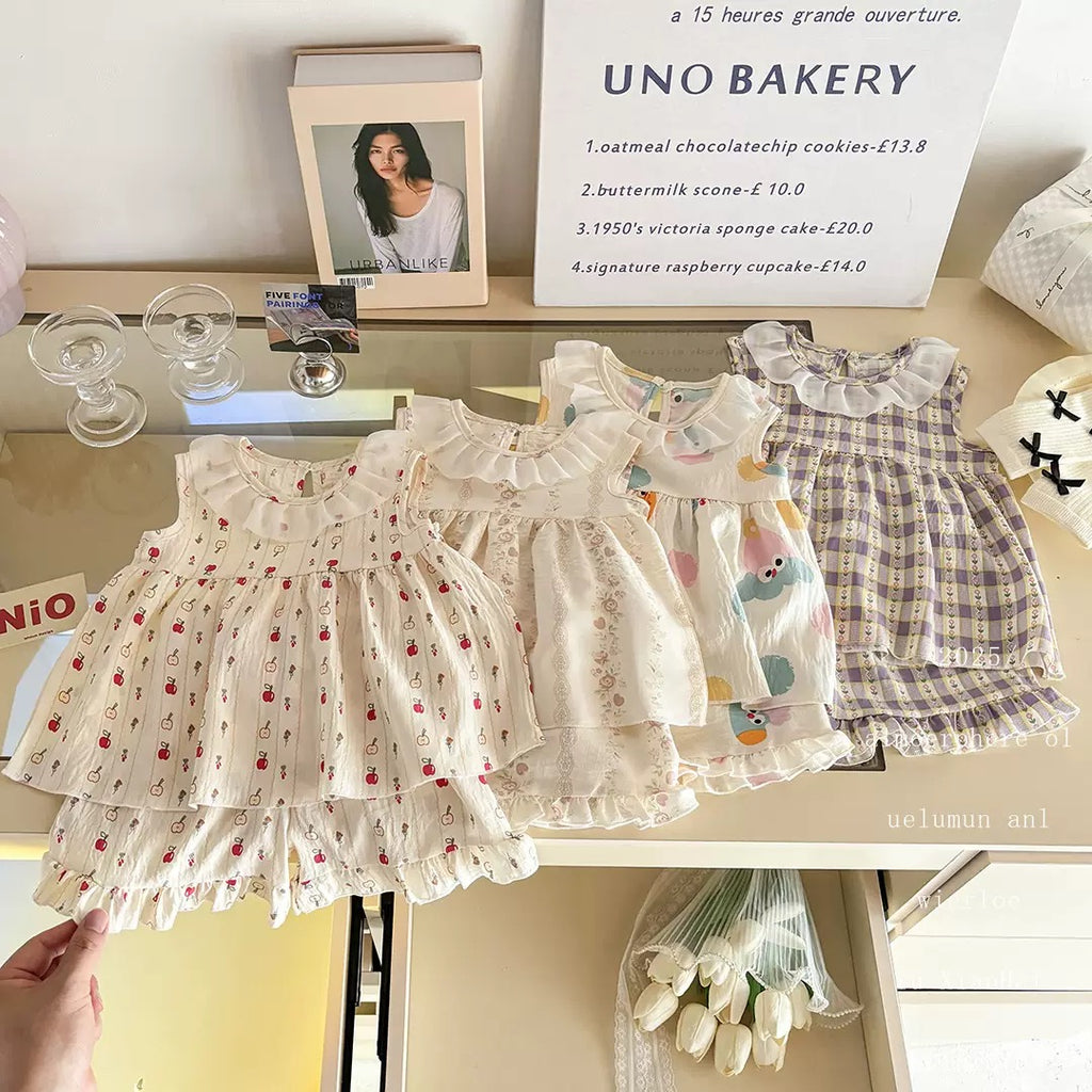 Girls' Summer Outfit with Prints