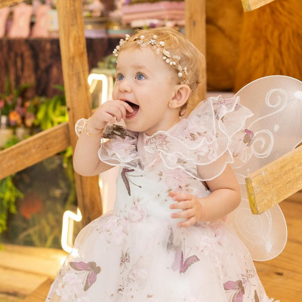 Vestito da festa per bambina con farfalla vaporosa