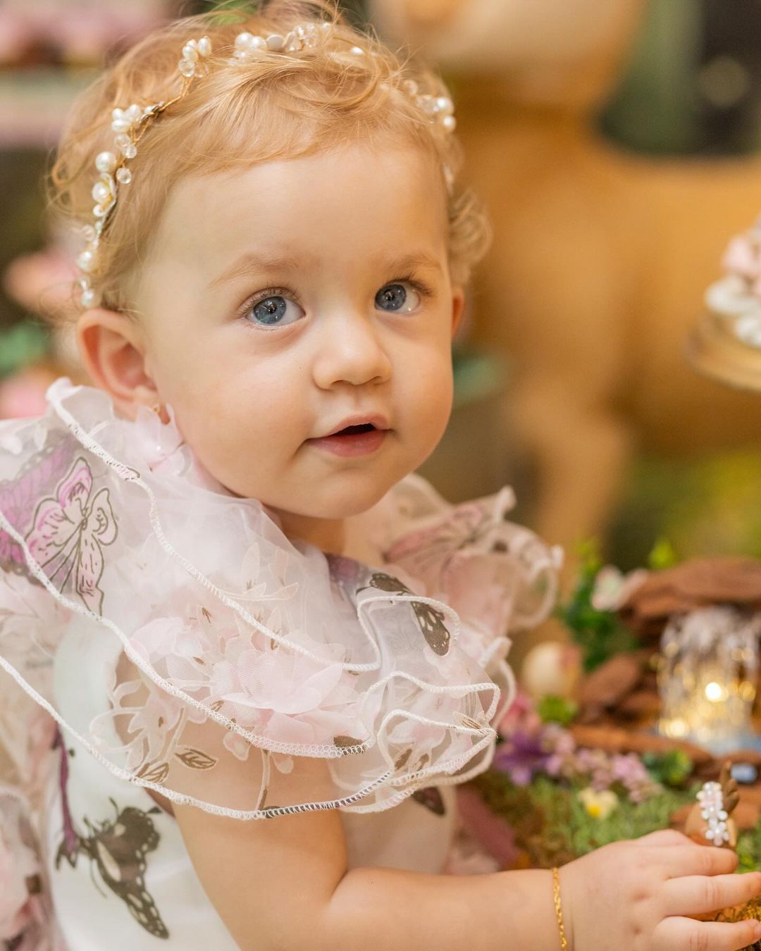 Vestito da festa per bambina con farfalla vaporosa