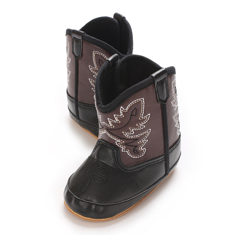 Stivale Ricamato da Bambino Stile Country