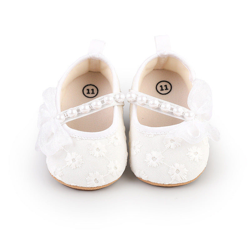 Girls' Pearl and Flower Shoes