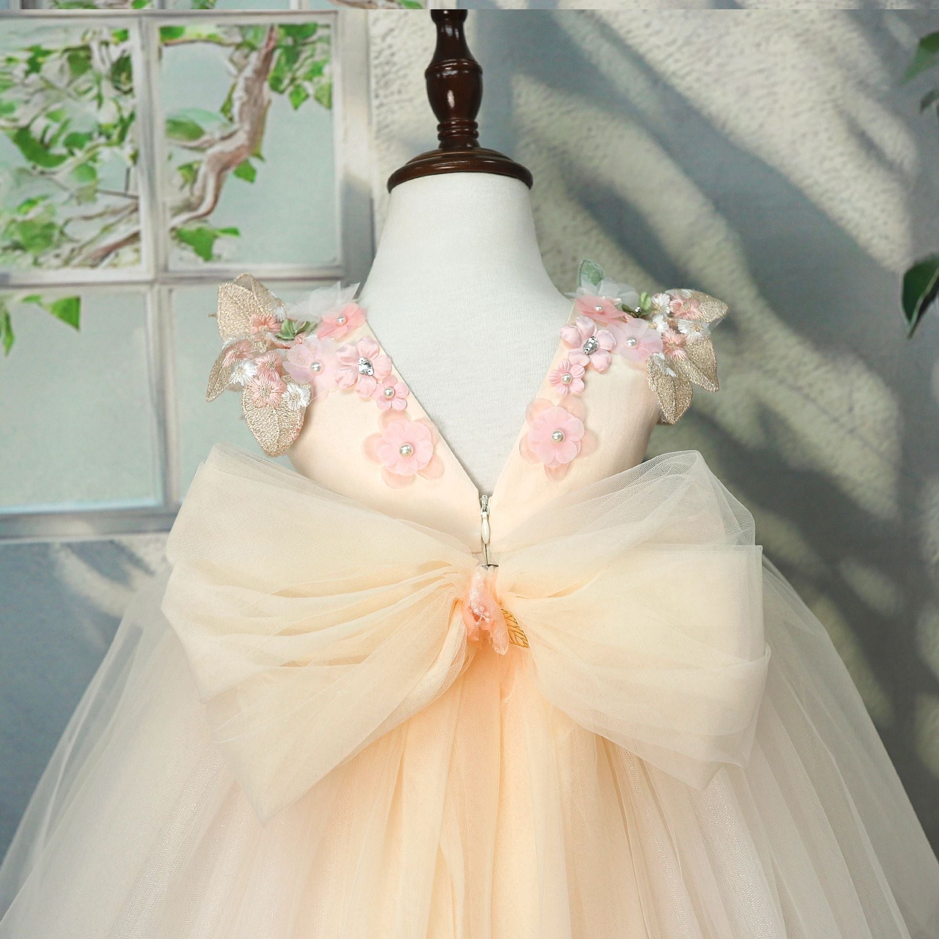 Children's Party Dress with Flowers
