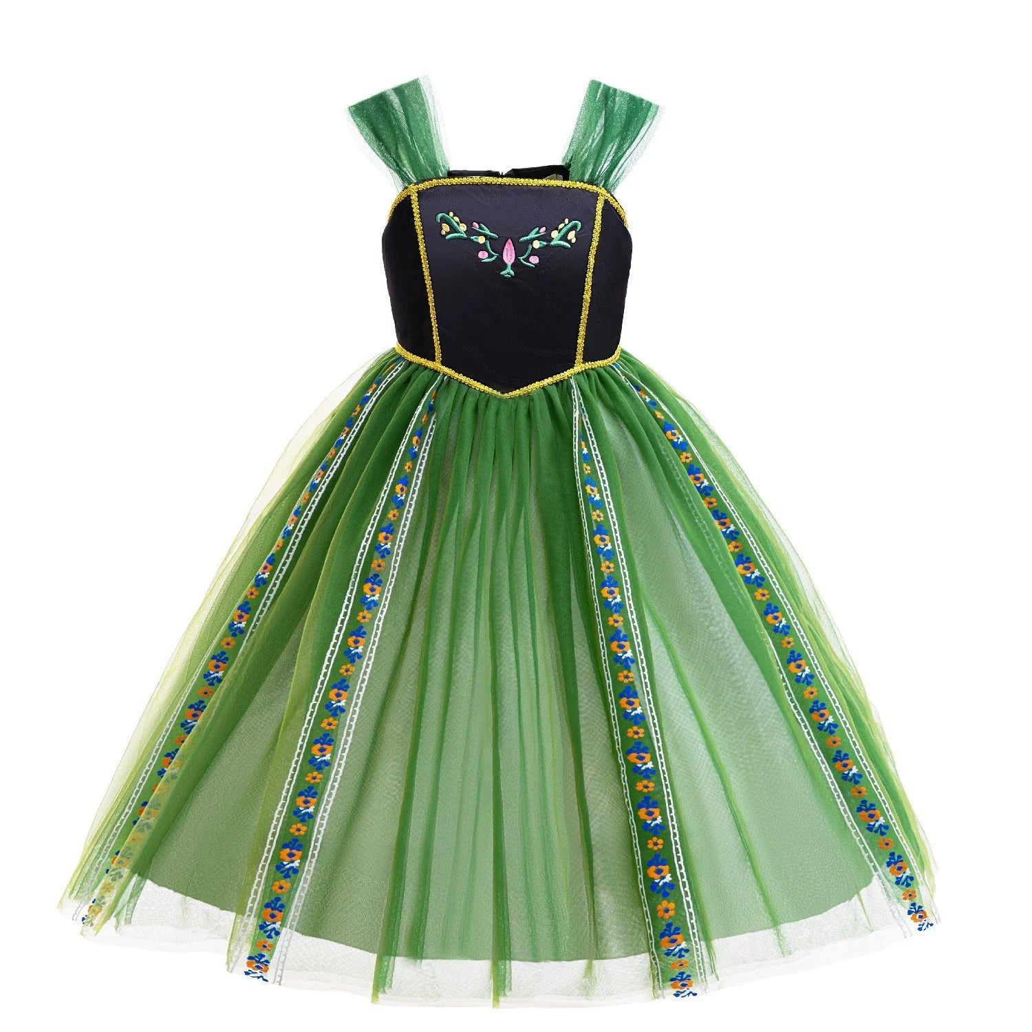 Green Floral Party Dress