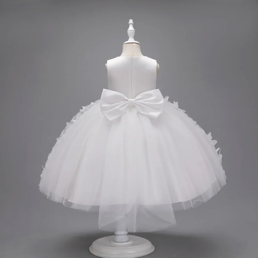 Children's Dress with Butterflies and Bow