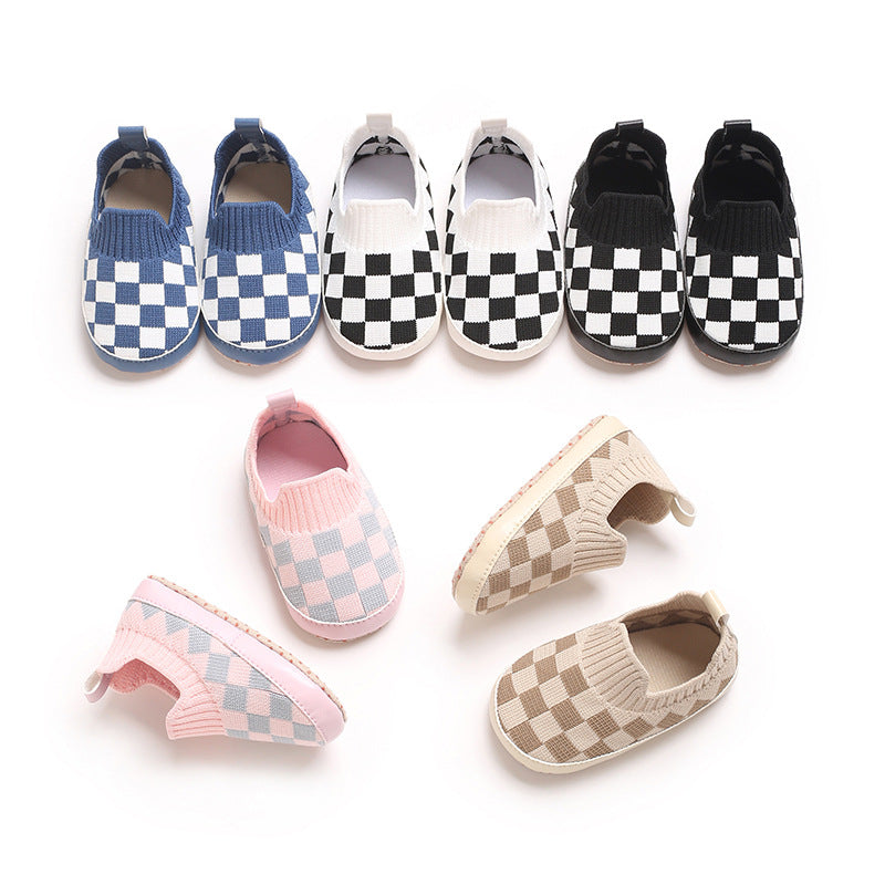 Plaid Canvas Baby Shoes