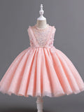 Shiny Floral Children's Party Dress