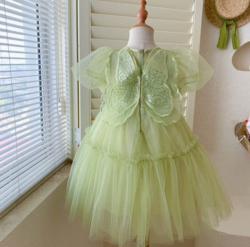 Asinha Bright Green Children's Dress