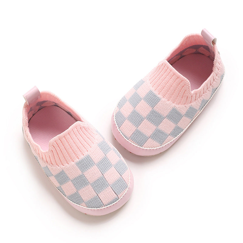 Plaid Canvas Baby Shoes