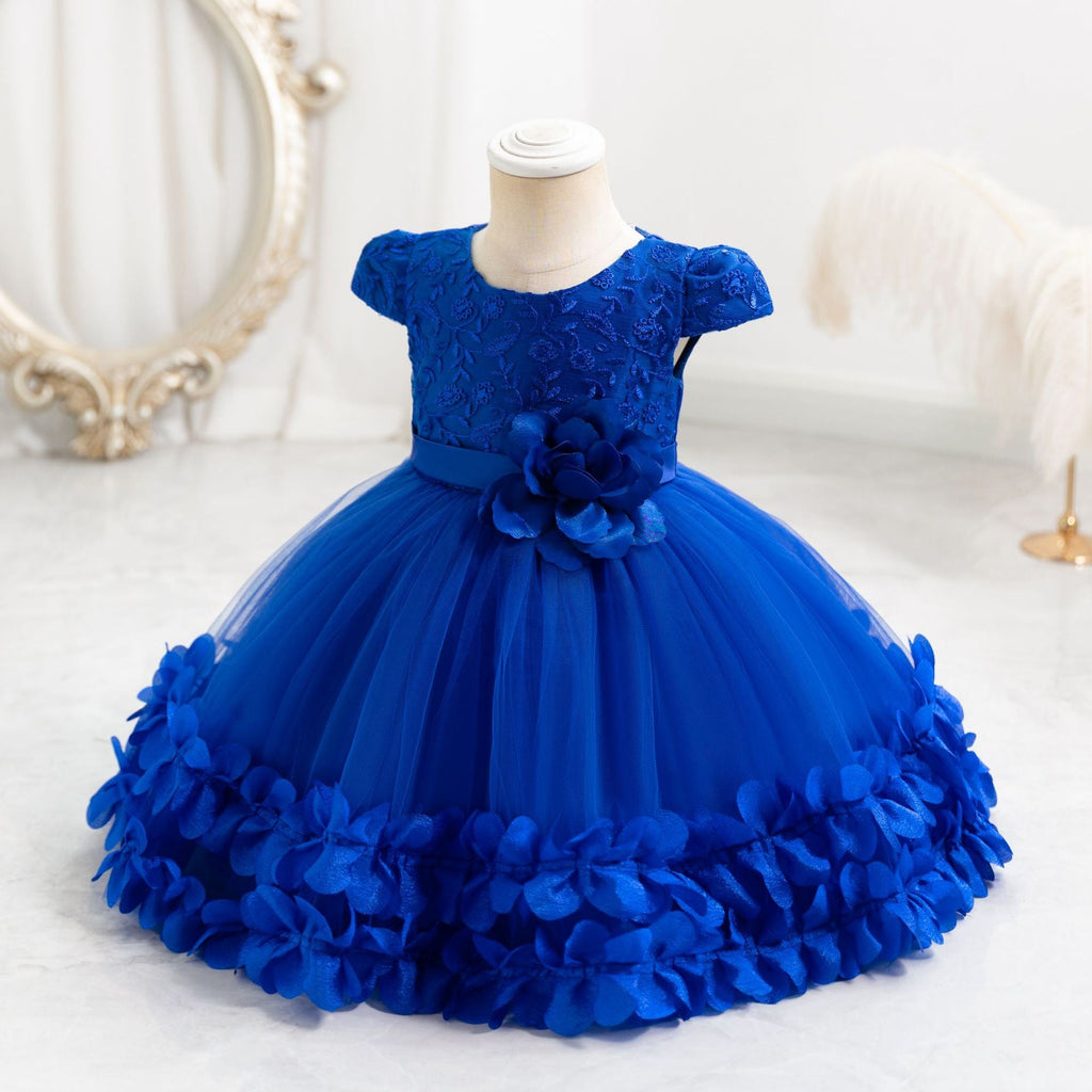 Children's Flower and Tulle Party Dress