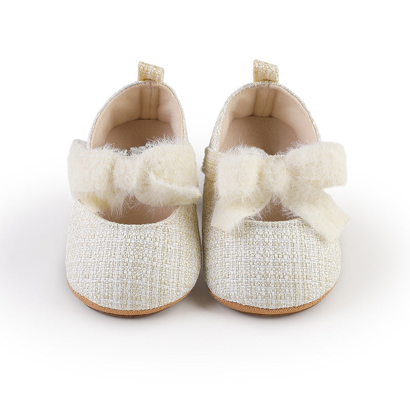 Children's Tweed Bow Shoe