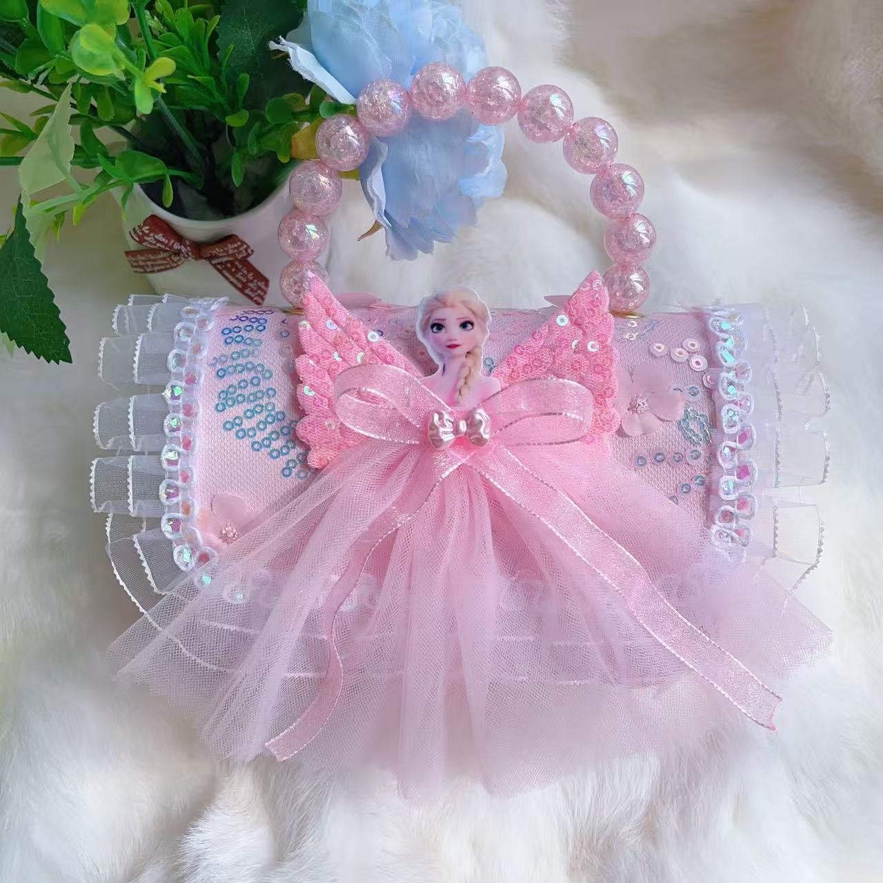 Children's Bag with Bow and Flower
