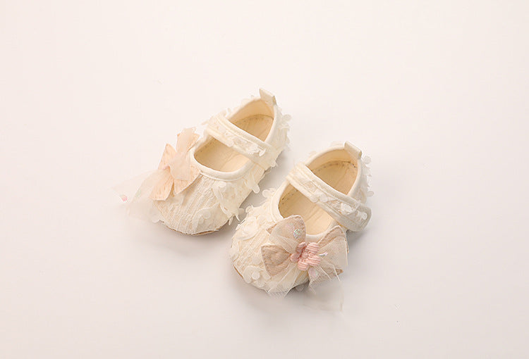Scarpe per bambini con fiori e fiocchi