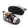 Sneakers scacchistiche per bambini con velcro