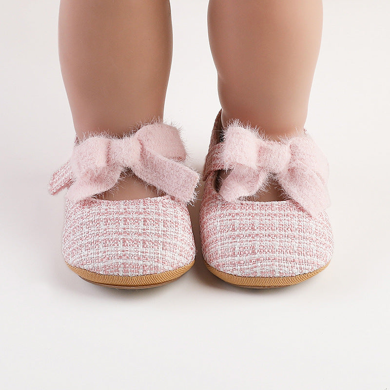 Children's Tweed Bow Shoe