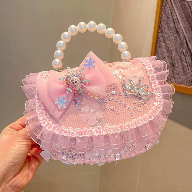 Children's Handbag with Pearl Strap