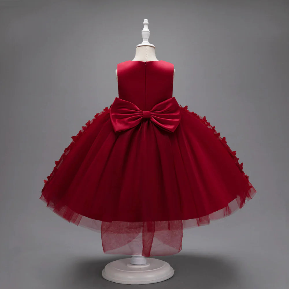Children's Dress with Butterflies and Bow