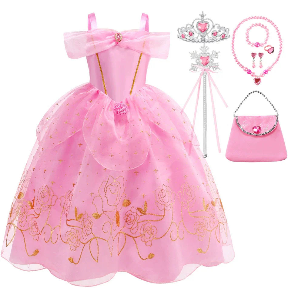 Pink Children's Dress with Accessories