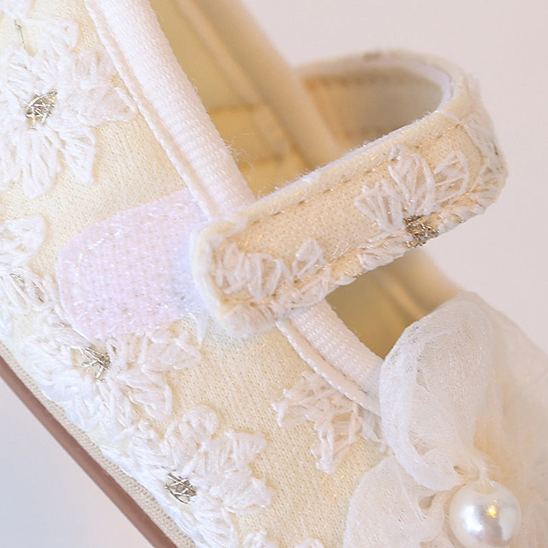 Girls' Lace Flower Shoes
