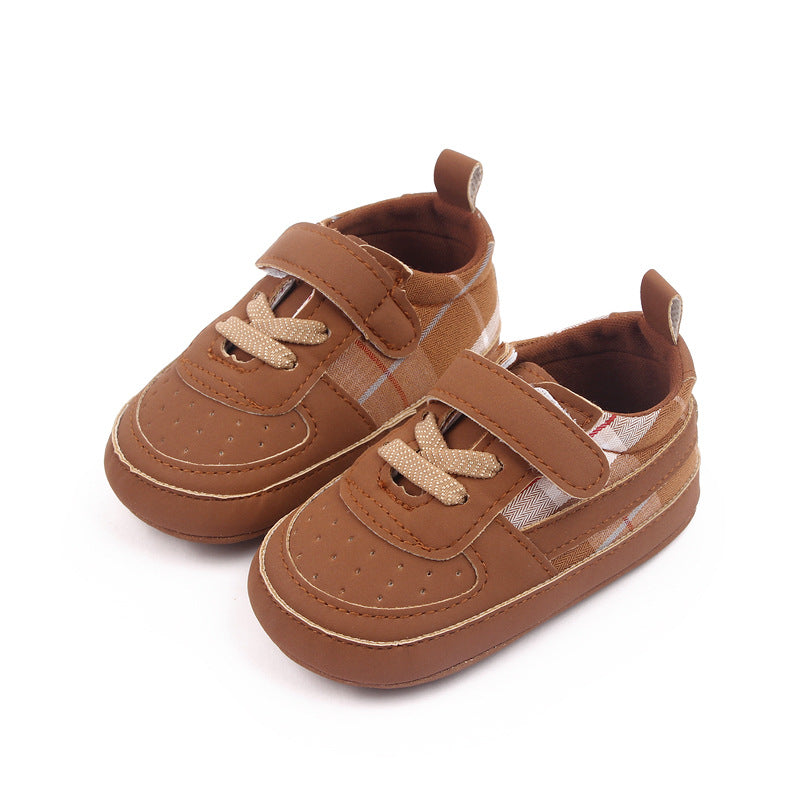 Children's Checkered Sneakers with Velcro