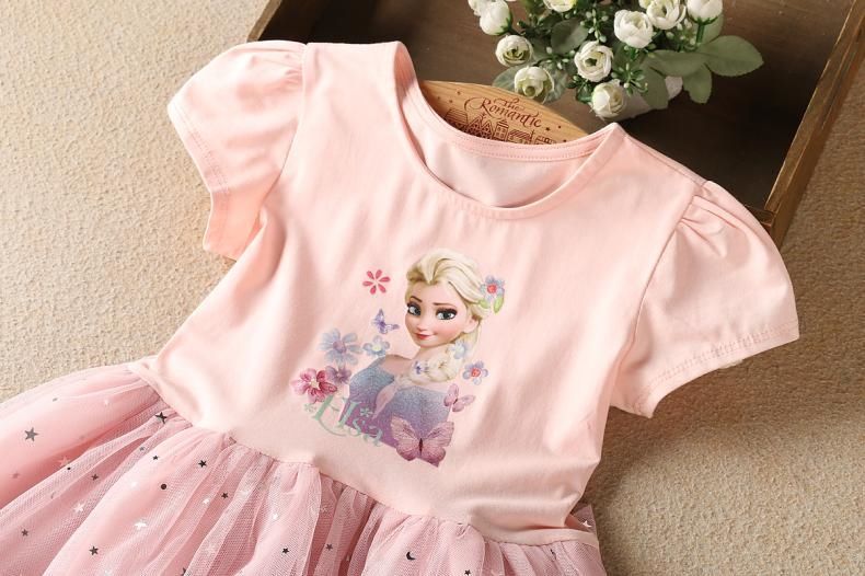 Children's Dress with Little Stars and Tulle