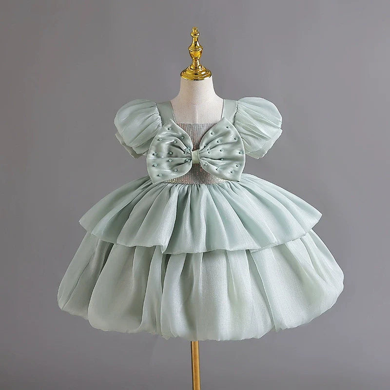 Puffy Bow Party Dress