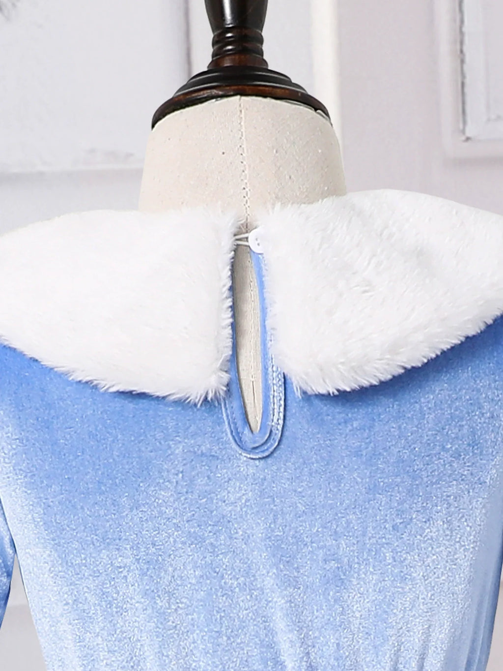 Children's Blue Velvet Dress