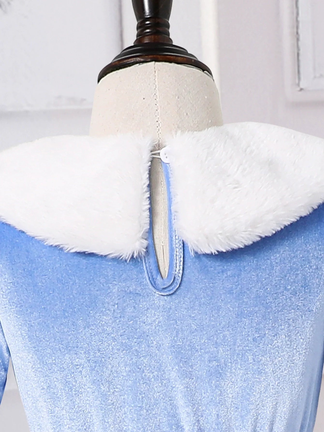 Children's Blue Velvet Dress