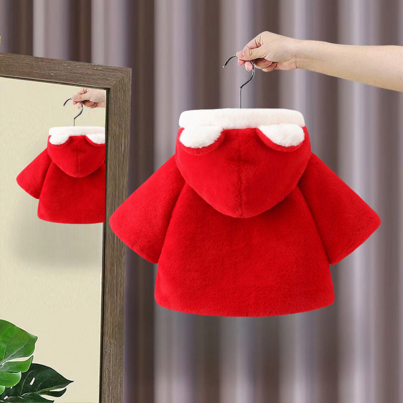 Children's Jacket with Bunny Pom-Poms