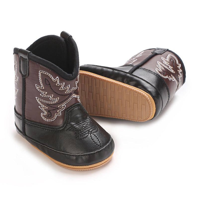 Stivale Ricamato da Bambino Stile Country