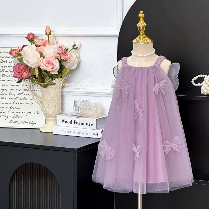 Children's Dress with Bows and Wings