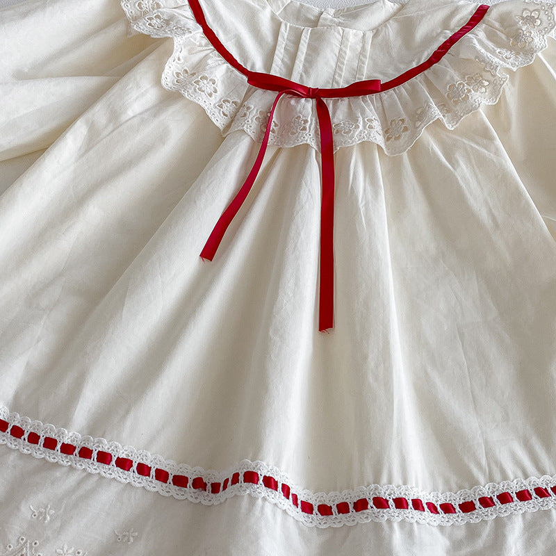 Women's Bodysuit/Dress with Lace and Bow