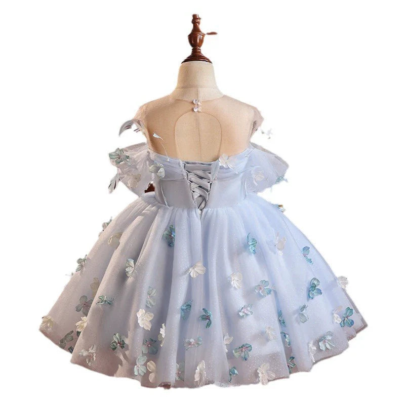 Children's Blue Butterfly Dress
