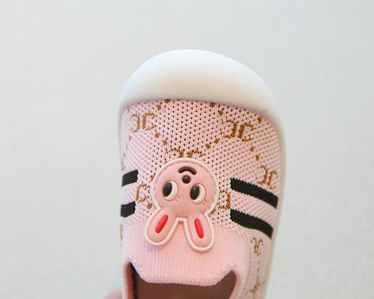 Sneakers per bambini con suola morbida e design a coniglio