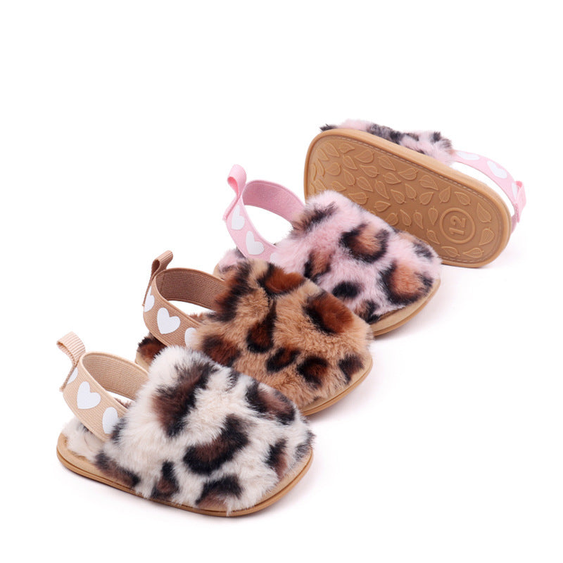Scarpine da neonato leopardate