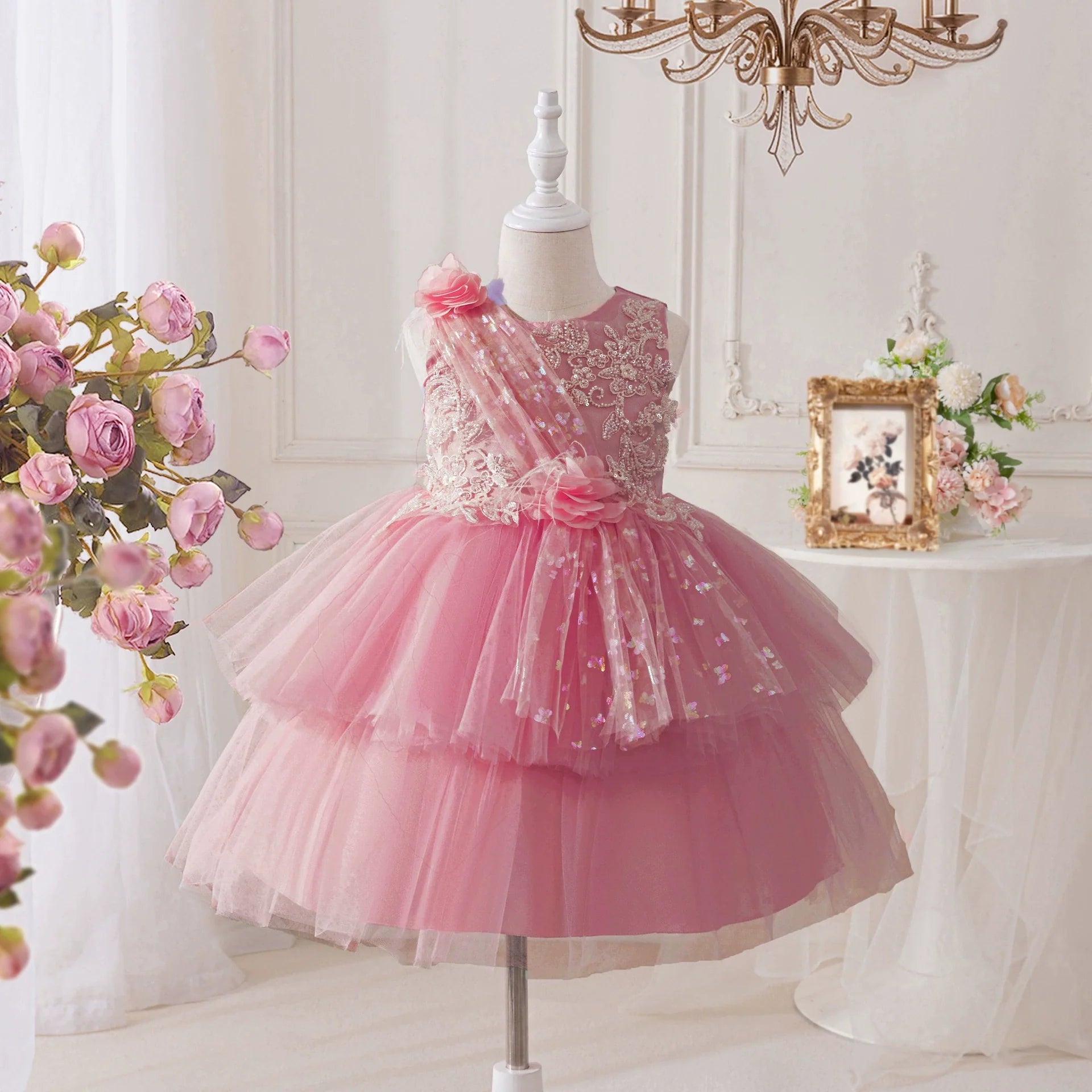 Tulle Flower Party Dress