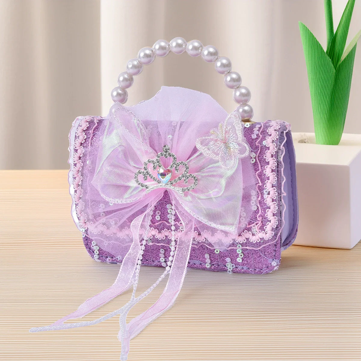 Children's Purse with Butterfly Crown