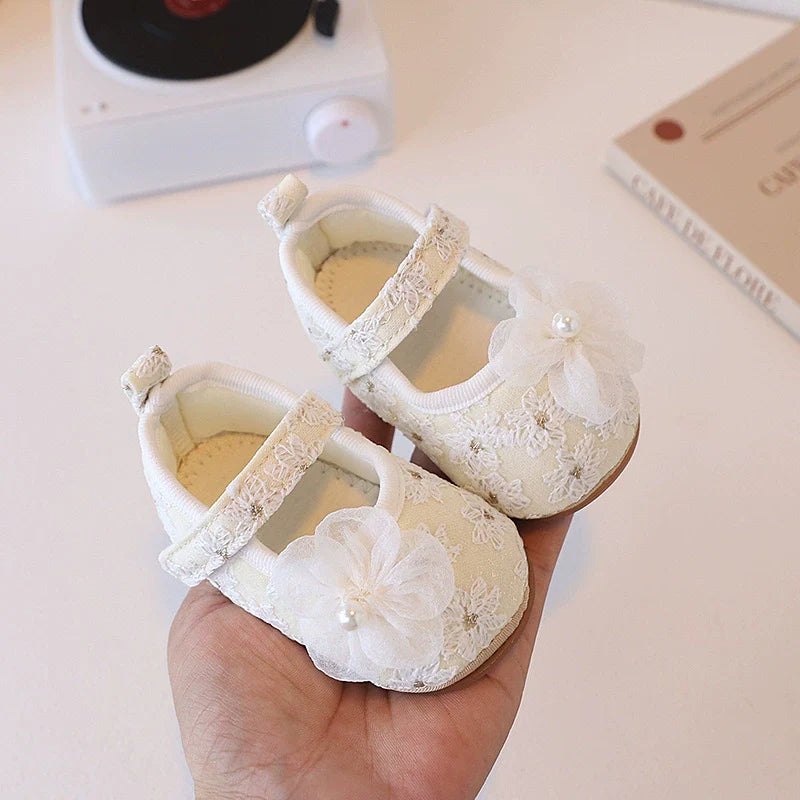 Girls' Lace Flower Shoes