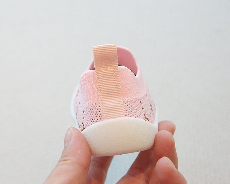 Sneakers per bambini con suola morbida e design a coniglio