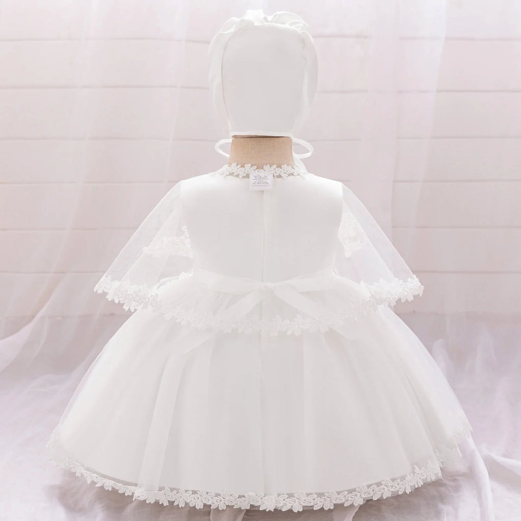 Luxury Children's Dress with Flower Embroidery