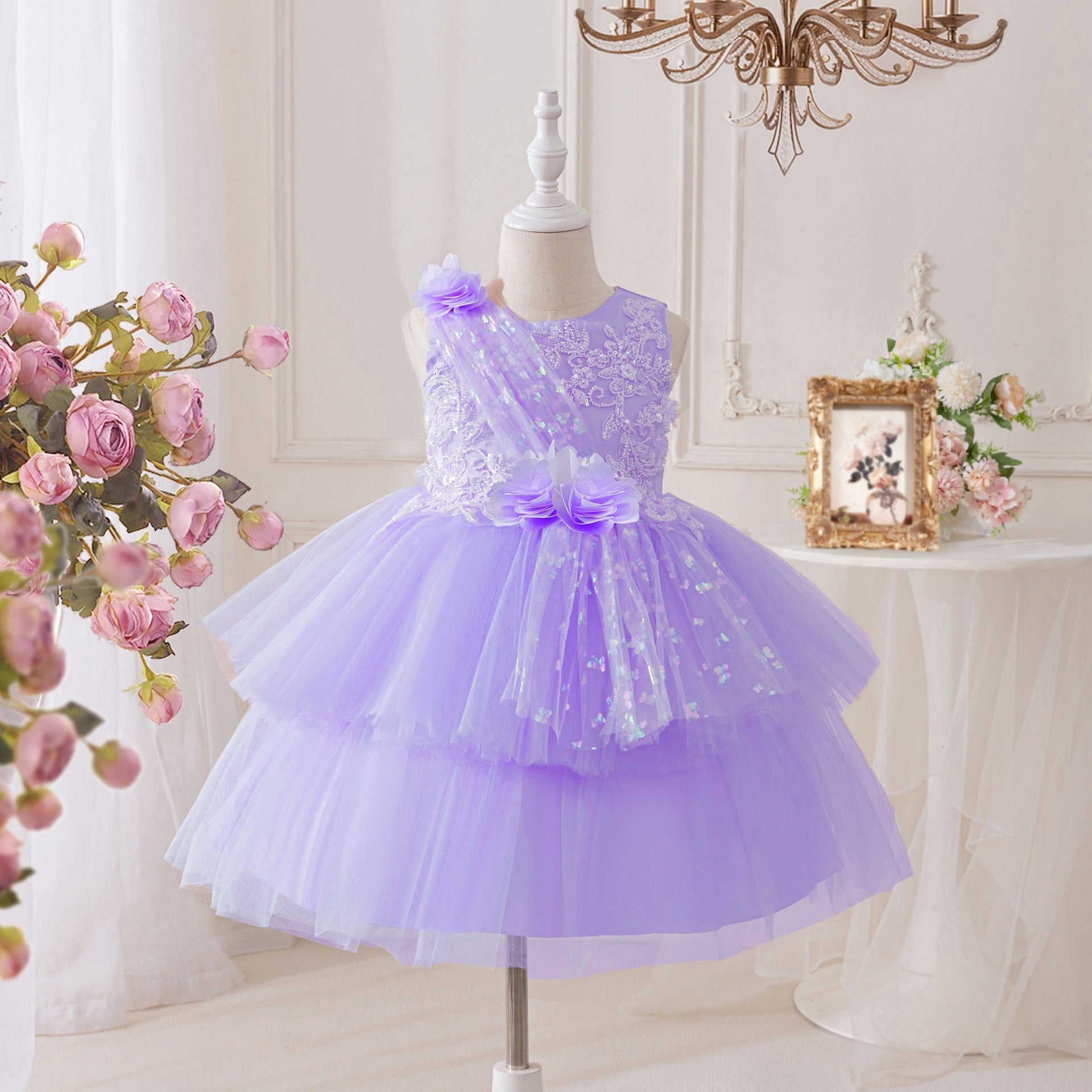 Tulle Flower Party Dress