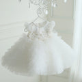 Children's White Party Dress with Sparkles