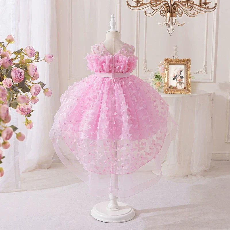Children's Tulle Party Dress with Butterflies