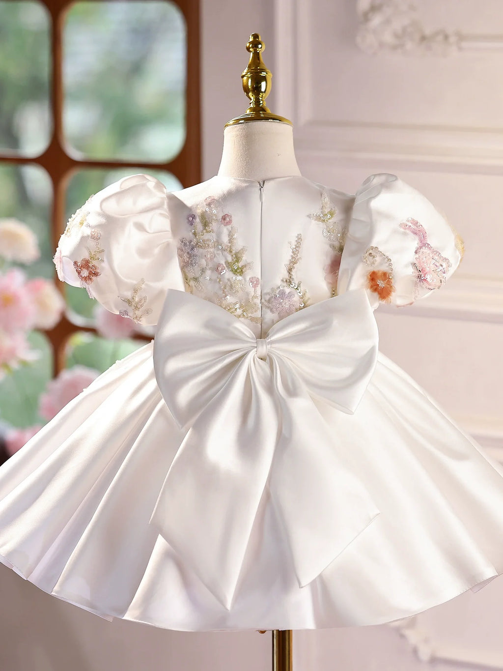 Children's Party Dress Flowers Puffant