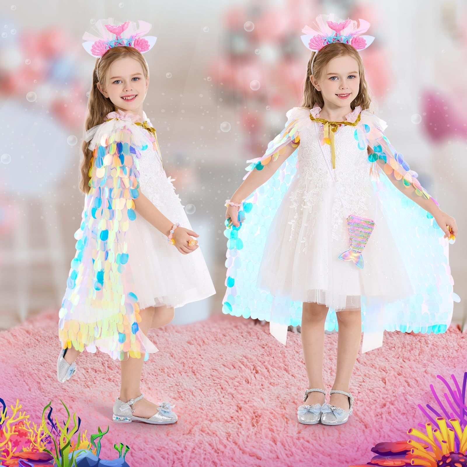 Children's Sequin Cape + Accessories