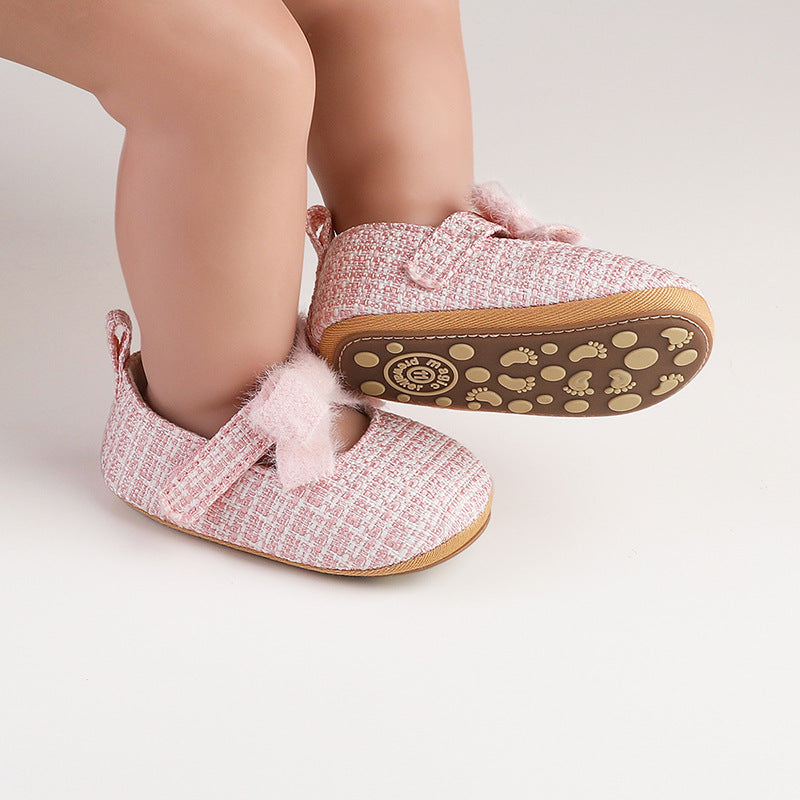 Children's Tweed Bow Shoe