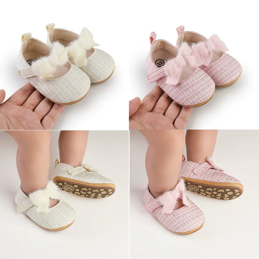 Children's Tweed Bow Shoe