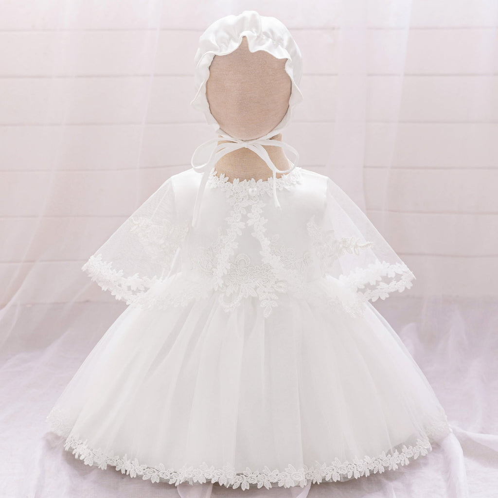 Luxury Children's Dress with Flower Embroidery