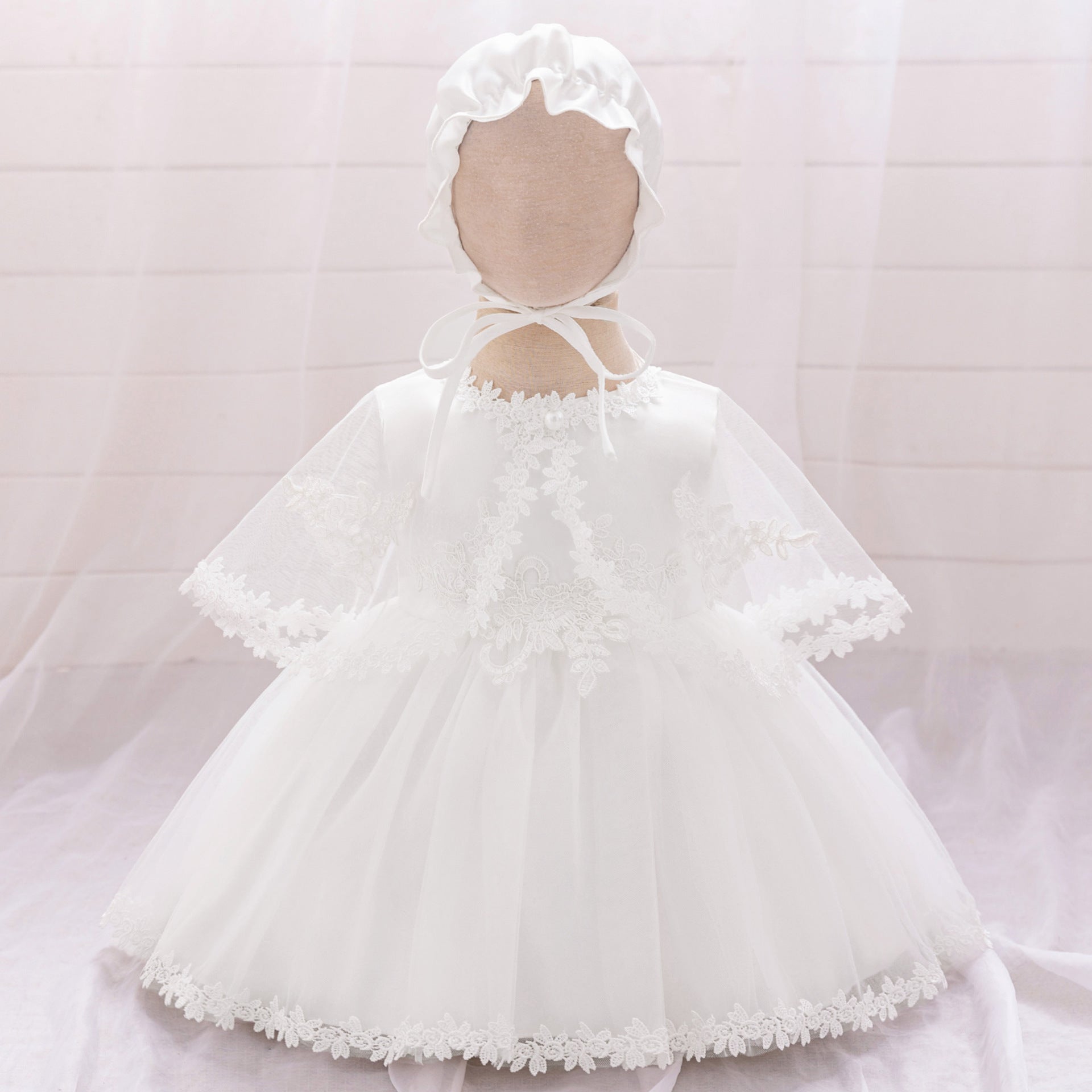 Luxury Children's Dress with Flower Embroidery