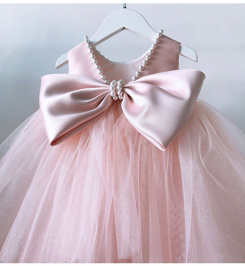 Children's Tulle Dress with Stones and Bow